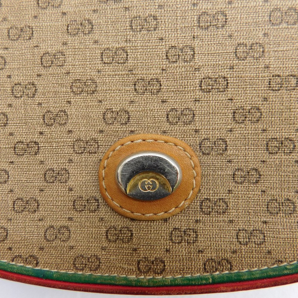 VINTAGE GUCCI MONOGRAM CANVAS SUPREME WEB BAG - Picture 13 of 16